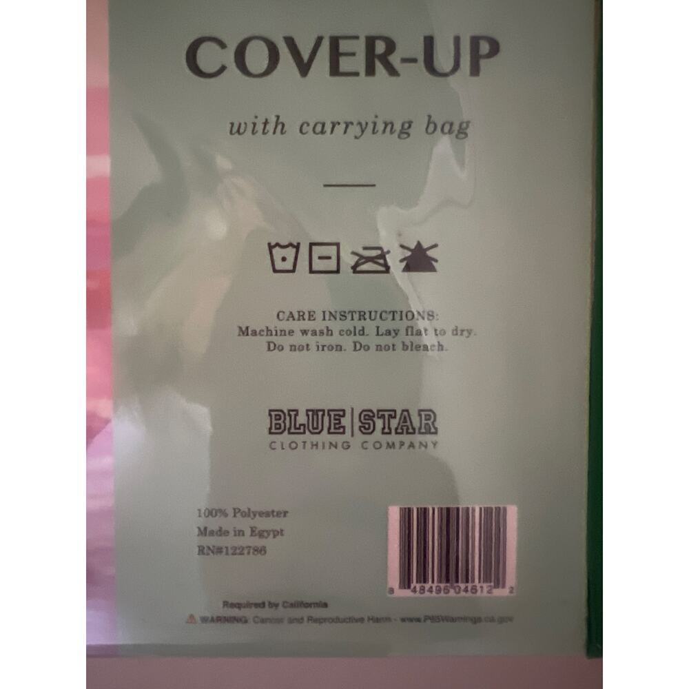 BLUE STAR BEACH AND POOL COVER UP SIZE L/XL WITH CARRY BAG NEW PACKAGE PINK BLUE - Picture 5 of 5